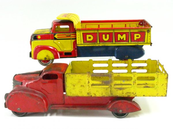 LOT OF 2 MARX PRESSED STEEL TOY TRUCKS - 2