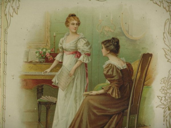 FRAMED 1898 TRYPTIC CALENDAR - 5