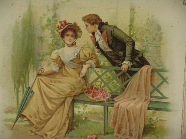 FRAMED 1898 TRYPTIC CALENDAR - 6