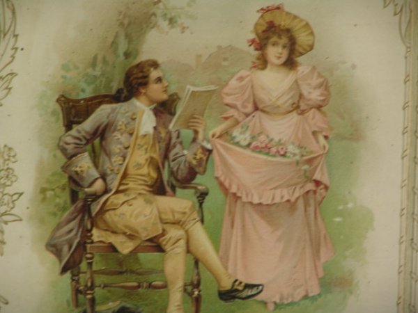 FRAMED 1898 TRYPTIC CALENDAR - 7