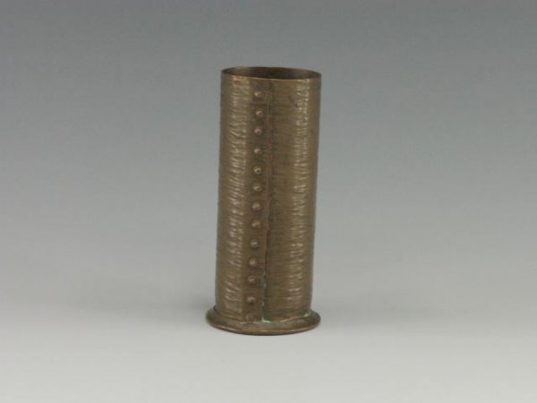RIVETED COPPER VASE SIGNED PAGE LAUGHLIN STUDIOS