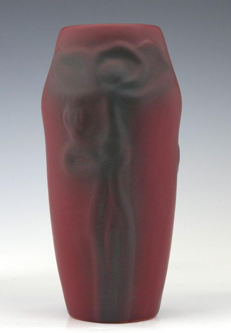 A 1930s VAN BRIGGLE MULBERRY GLAZE ART POTTERY VASE: The Mulberry glaze vase signed Van Briggle, Colo. Spgs. Measures 8.5 x 4 inches. We happily provide seamless in-house packing and shipping services on nearly everything we sell.