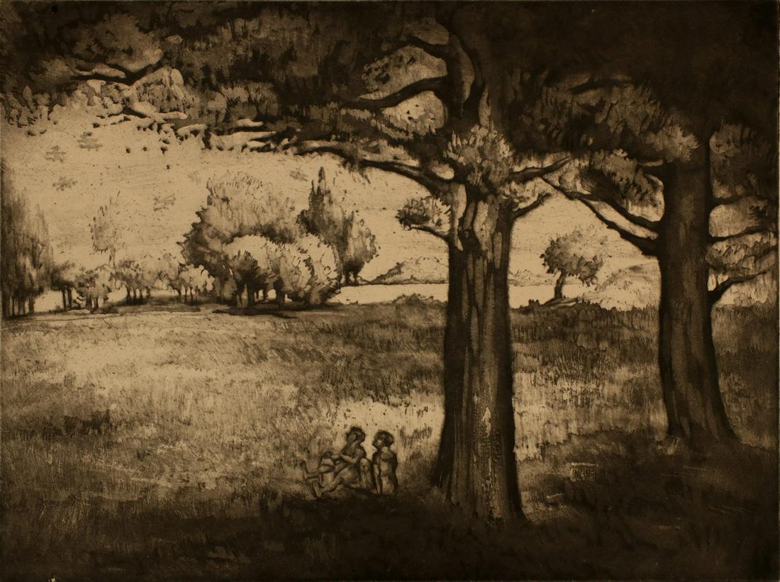 J.J. LANKES AND ALEXANDER KRUSE PENCIL SIGNED PRINTS: 1) J.J. LANKES (1884-1960) PENCIL SIGNED WOODBLOCK Julius John (J.J.) Lankes (1884-1960) 'Winter Twilight' (1939) So titled by the original AAA label present verso, signed in the block and dated 1938