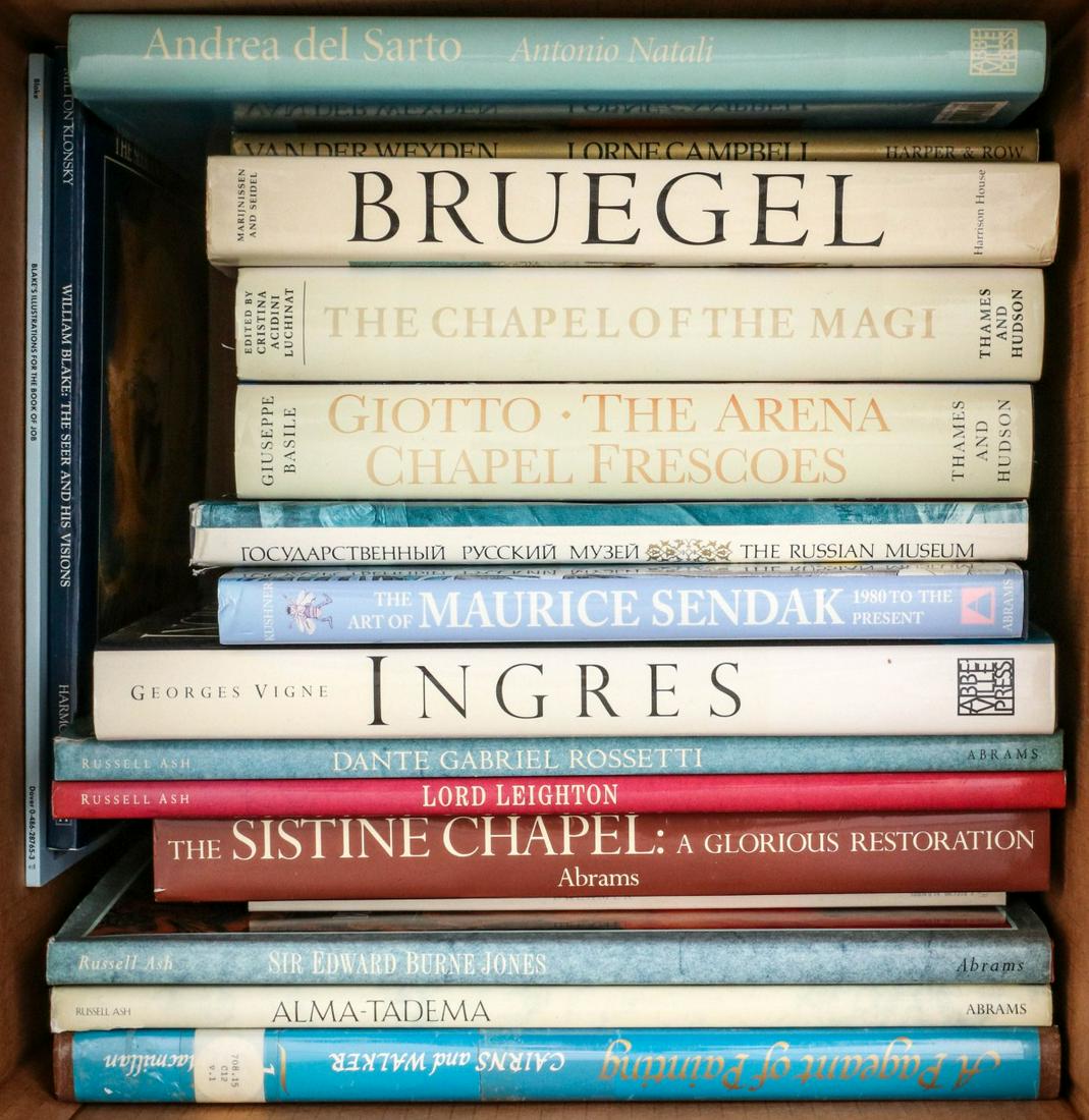 RENAISSANCE ART, INGRES, BRUEGEL, GIOTTO, WLM BLAKE: From the library of illustrator Robert Haas. Provenance: The Estate of Robert Allan Haas. We happily provide seamless in-house packing and shipping services on nearly everything we sell.
