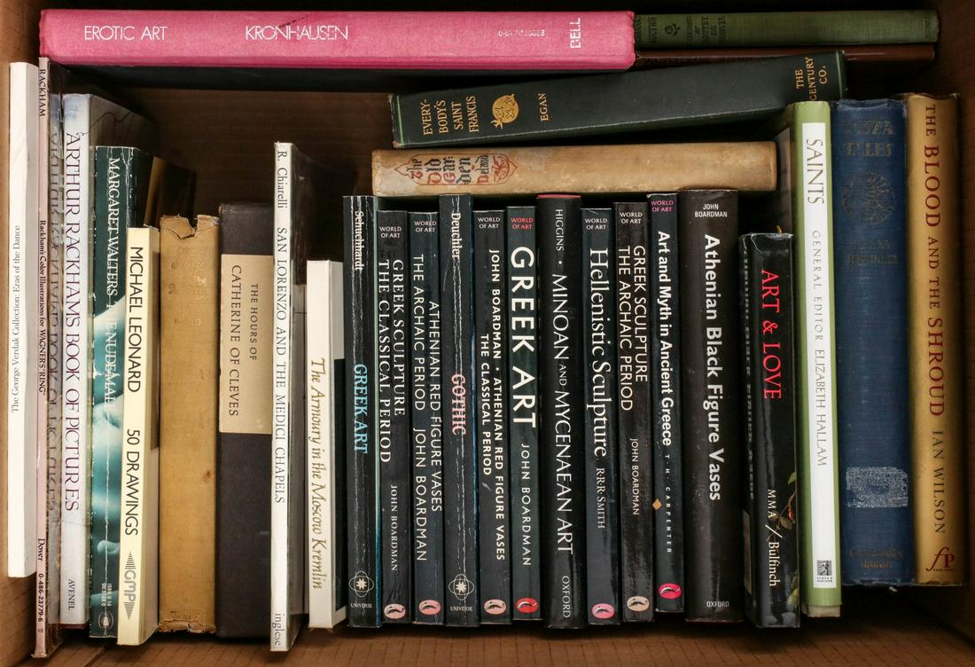 GREEK AND ANCIENT ART, CHRISTIAN HIST., EROTICA: From the library of illustrator Robert Haas. Provenance: The Estate of Robert Allan Haas. We happily provide seamless in-house packing and shipping services on nearly everything we sell.