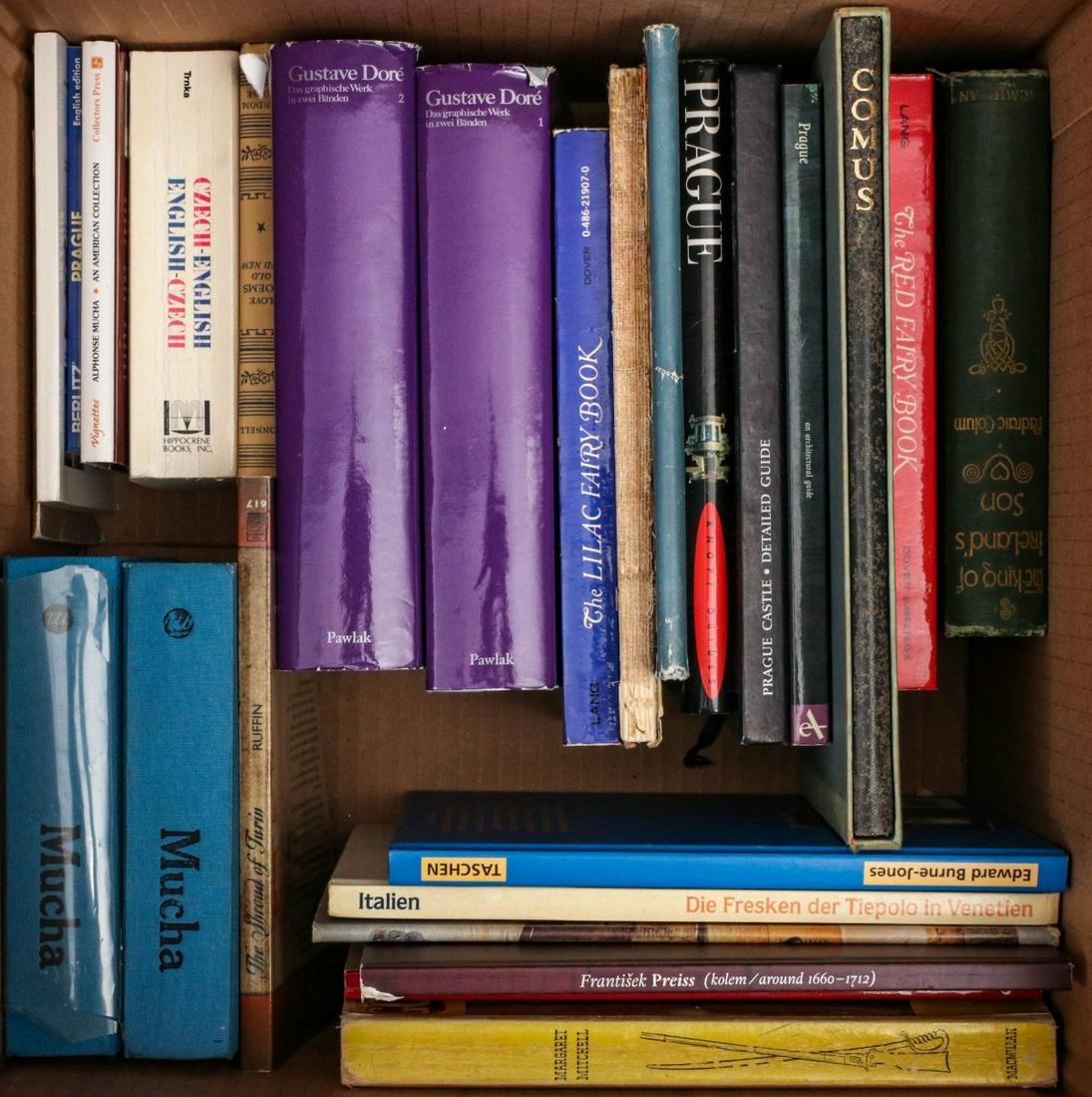 GUSTAVE DORE, MUCHA, PRAGUE, TIEPOLO: From the library of illustrator Robert Haas. Provenance: The Estate of Robert Allan Haas. We happily provide seamless in-house packing and shipping services on nearly everything we sell.