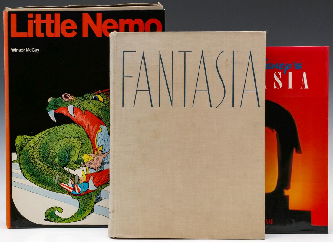 DISNEY BOOKS WITH WINSOR McCAY LITTLE NEMO: 1) Deems Taylor, 'Walt Disney's Fantasia,' Simon and Schuster, New York, 1940. 2) John Culhane, 'Walt Disney's Fantasia,' Harry N. Abrams, Inc., New York, 1983. 3) 'Little Nemo,' illustrated Winsor Mc