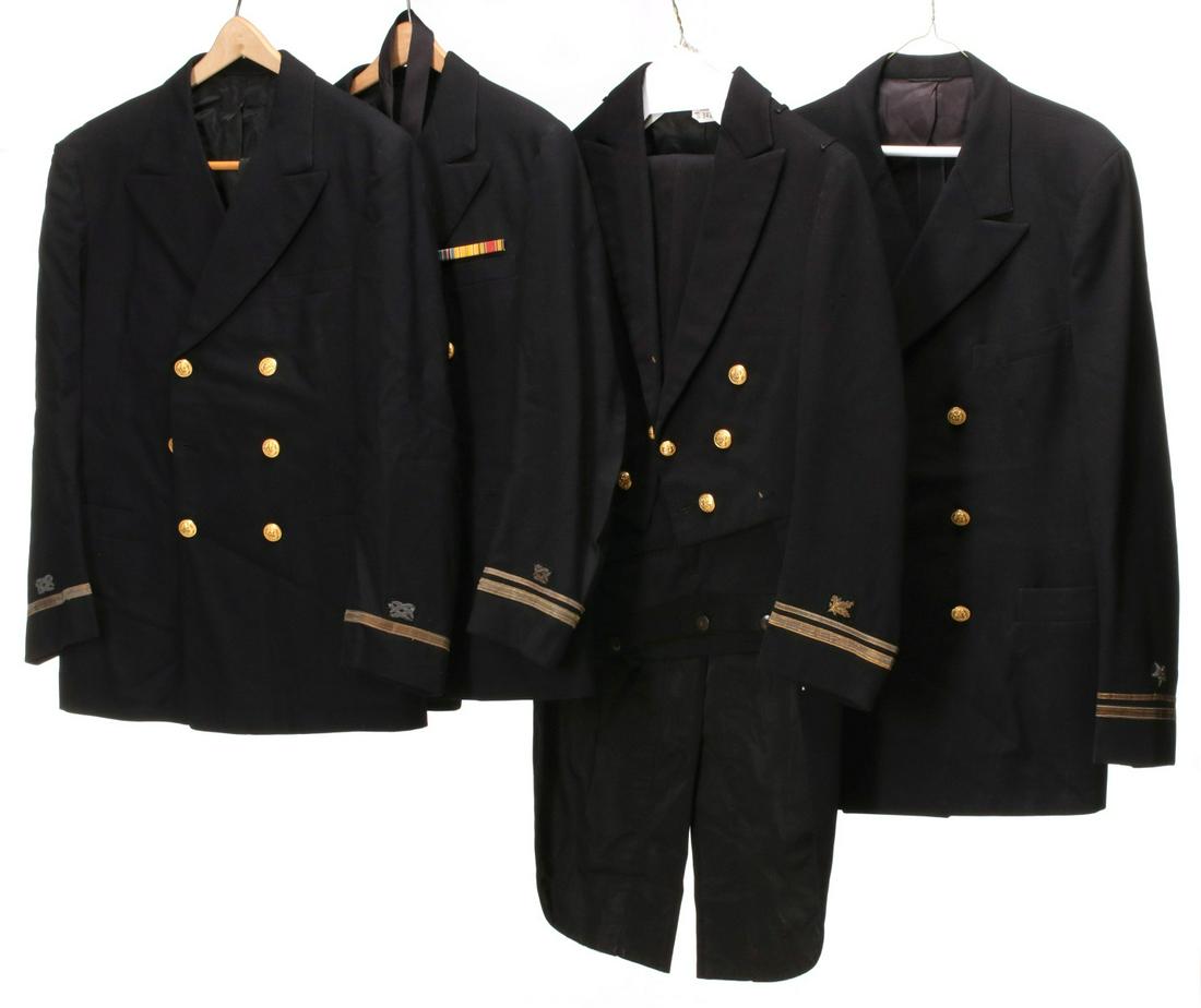 USN LT REINECKE AND LT BIRCH (PRES CITATION) UNIFORMS: Lieutenant Junior Grade Durwood D. Reinecke, C.E.C. - V(S) (Seabees) USNR, Pacific Theatre; Lt. J.G. Reinecke served in the Pacific Theatre earning the American Defense Medal, Asiatic-Pacific Campaign