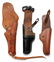 THREE US MILITARY LEATHER .45 HOLSTERS - 13