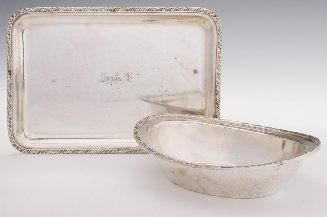 AT&SF SANTA FE SILVER PLATE SERVING TRAYS (1 of 10)
