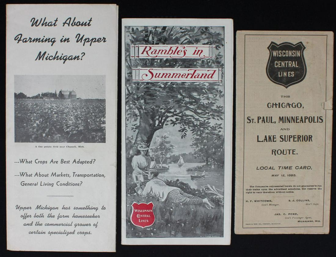 A COLLECTION OF 1890s SOO LINE RAILROAD EPHEMERA (1 of 8)