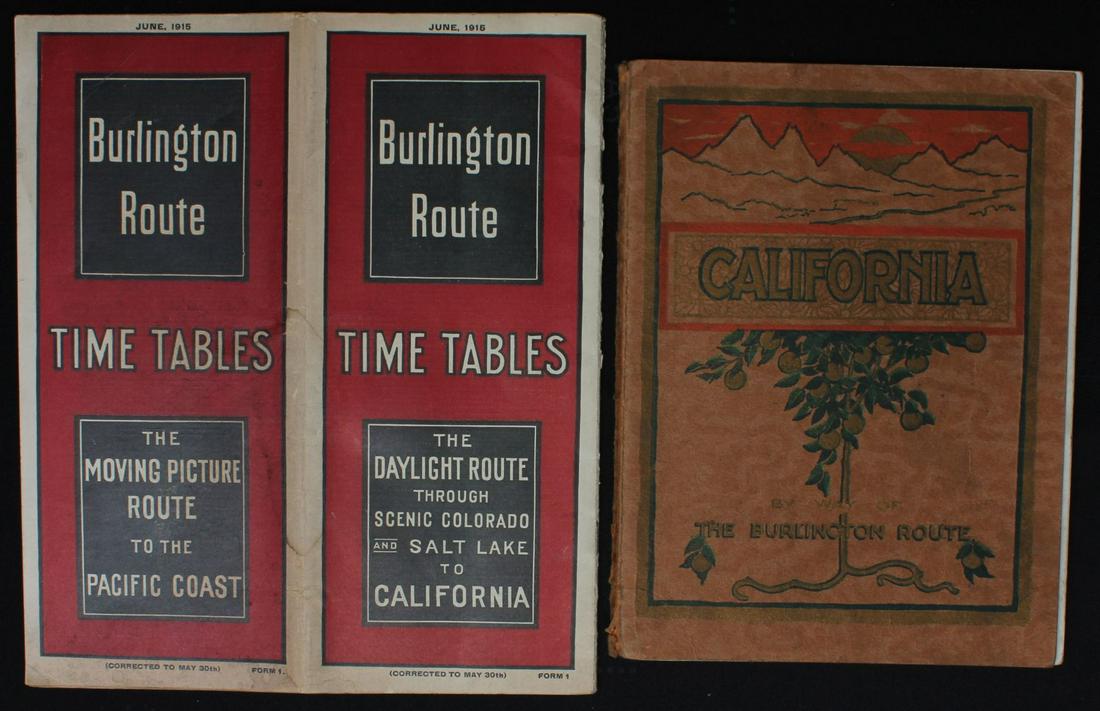 A COLLECTION OF BURLINGTON ROUTE TRAVEL EPHEMERA (1 of 7)