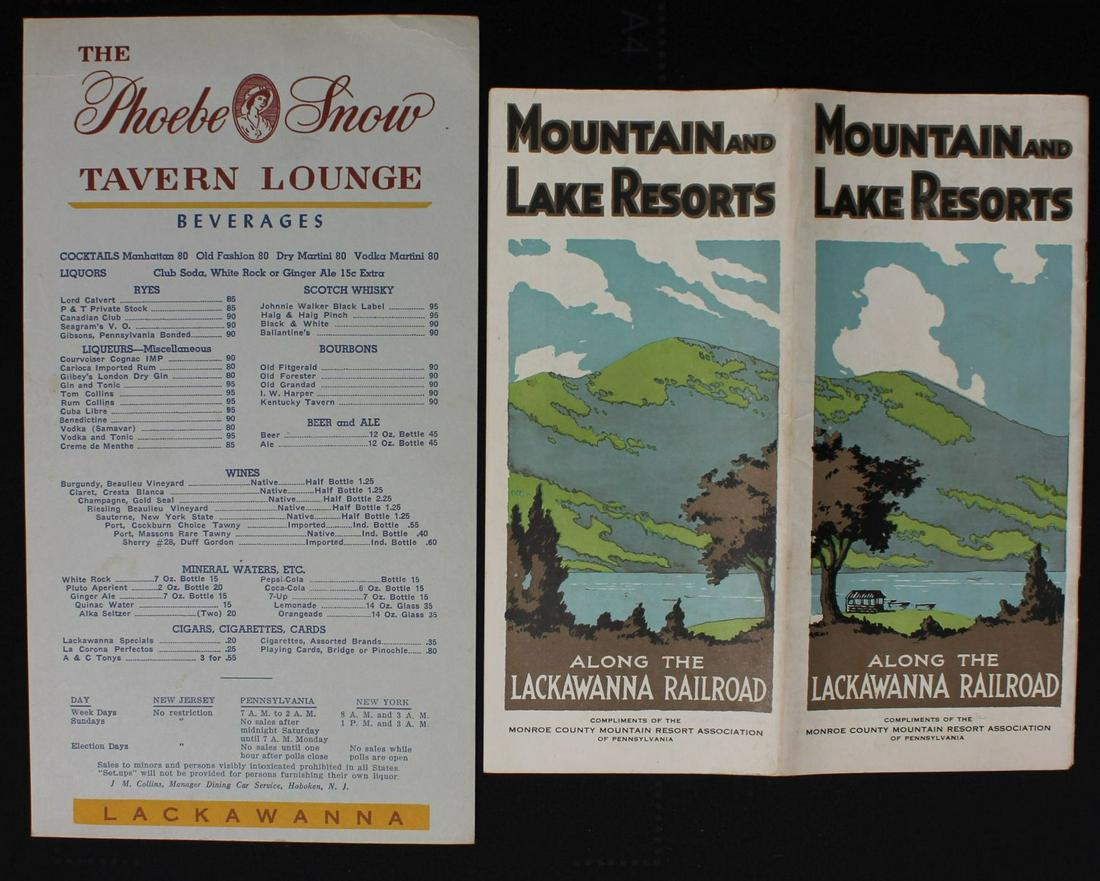 A COLLECTION 1930s LACKAWANNA RAILROAD TRAVEL EPHEMERA (1 of 6)