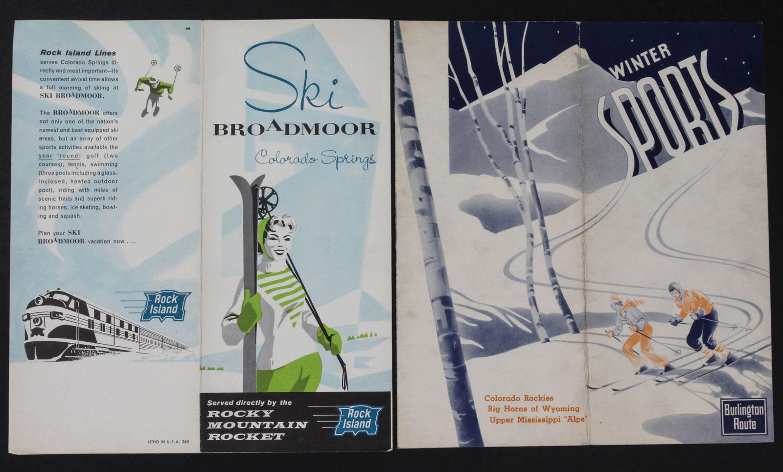 VARIOUS RAIL LINE EPHEMERA PROMOTING SNOW TRAIN TRAVEL (1 of 7)