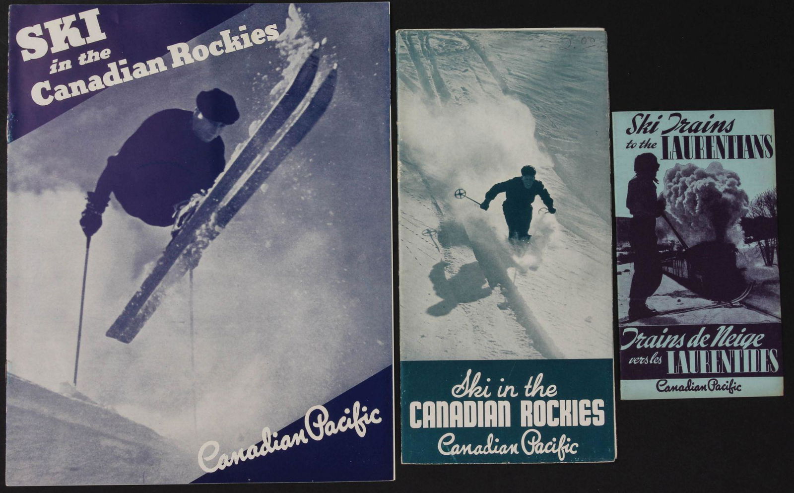 VARIOUS RAIL LINE EPHEMERA PROMOTING SNOW TRAIN TRAVEL (1 of 10)