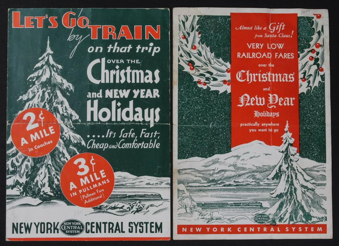 VARIOUS RAIL LINE EPHEMERA PROMOTING SNOW TRAIN TRAVEL (1 of 8)