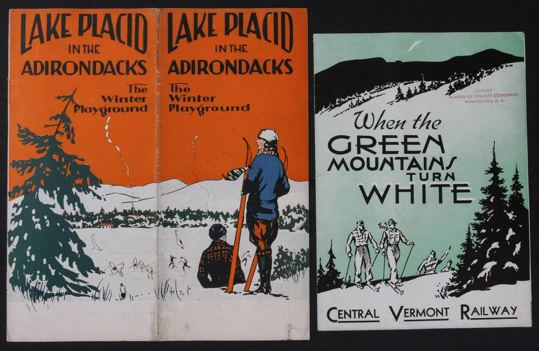 VARIOUS RAIL LINE EPHEMERA PROMOTING SNOW TRAIN TRAVEL (1 of 8)