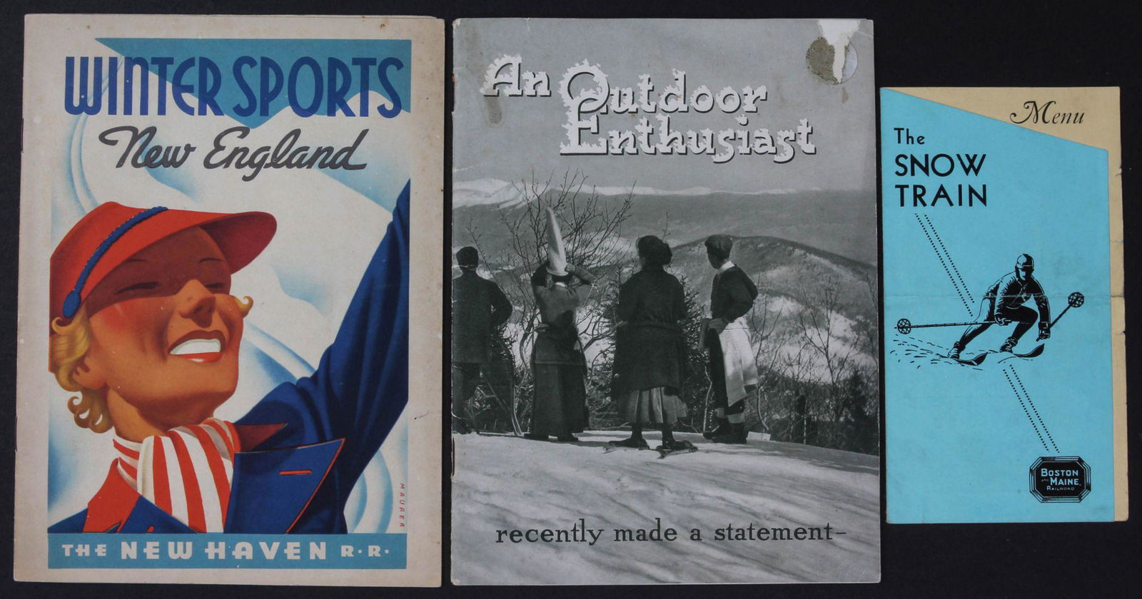 NEW HAVEN AND BOSTON & MAINE SNOW TRAIN BROCHURES (1 of 8)