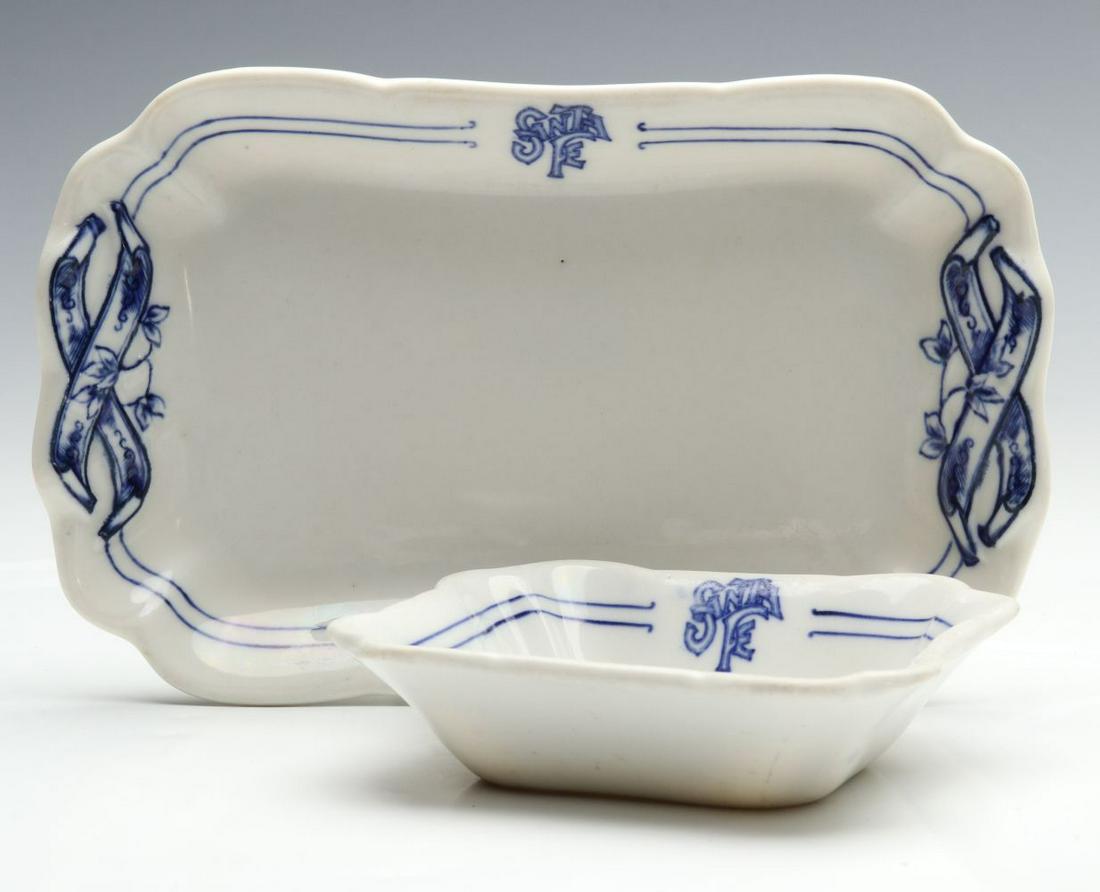 AT&SF RR SANTA FE BLEEDING BLUE TRAY AND FRUIT BOWL (1 of 12)
