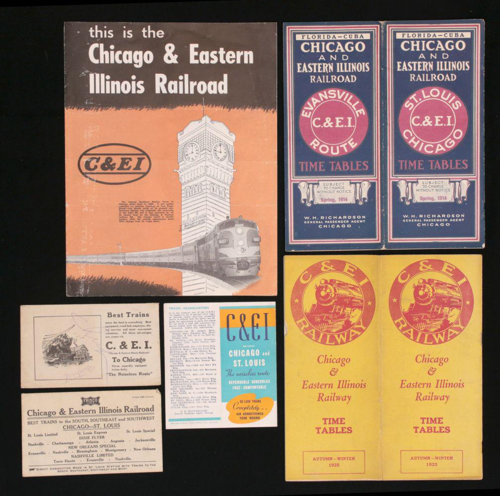 A COLLECTION OF CHICAGO & EASTERN ILLINOIS RR EPHEMERA (1 of 8)