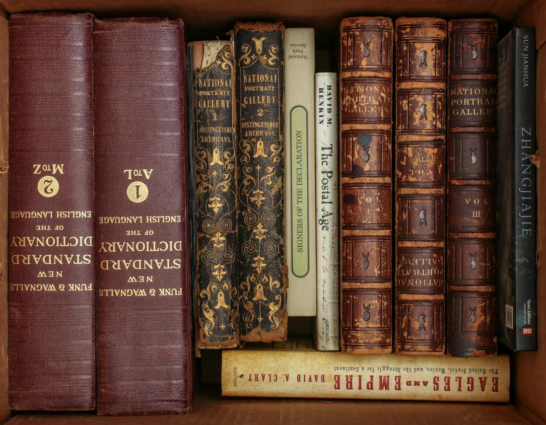 NATIONAL PORTRAIT GALLERY, AMERICAN WEST, MILITARY: Book titles as shown. WE STRONGLY SUGGEST LOCAL PICK-UP OR DELIVERY. Shipping will cost at least $180 per lot. We will not split lots or do any shipping acrobatics as we do on higher-valued lots. Each