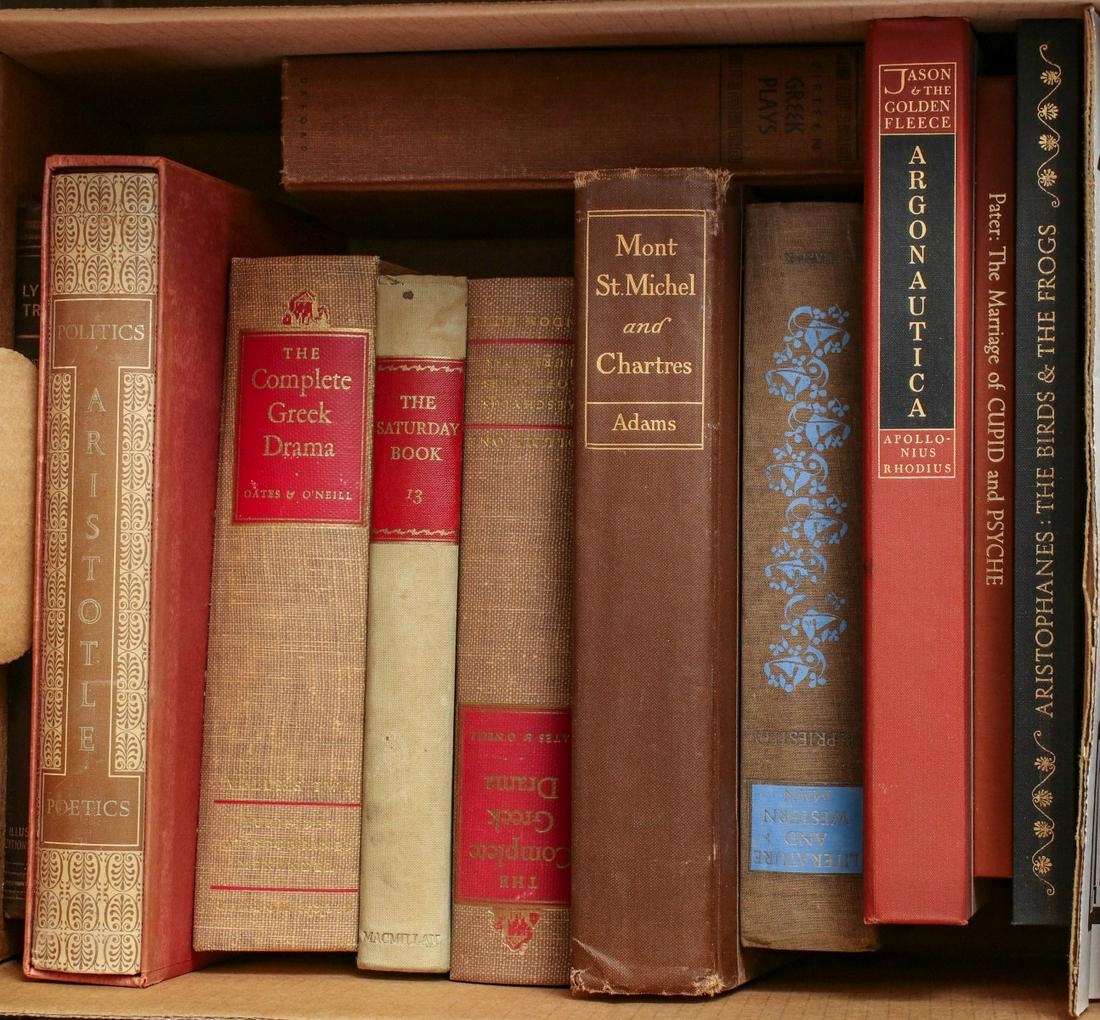 GREEK MYTHOLOGY, CONSTITUTION, SELDEN SOCIETY, CHESS: Book titles as shown. WE STRONGLY SUGGEST LOCAL PICK-UP OR DELIVERY. Shipping will cost at least $180 per lot. We will not split lots or do any shipping acrobatics as we do on higher-valued lots. Each