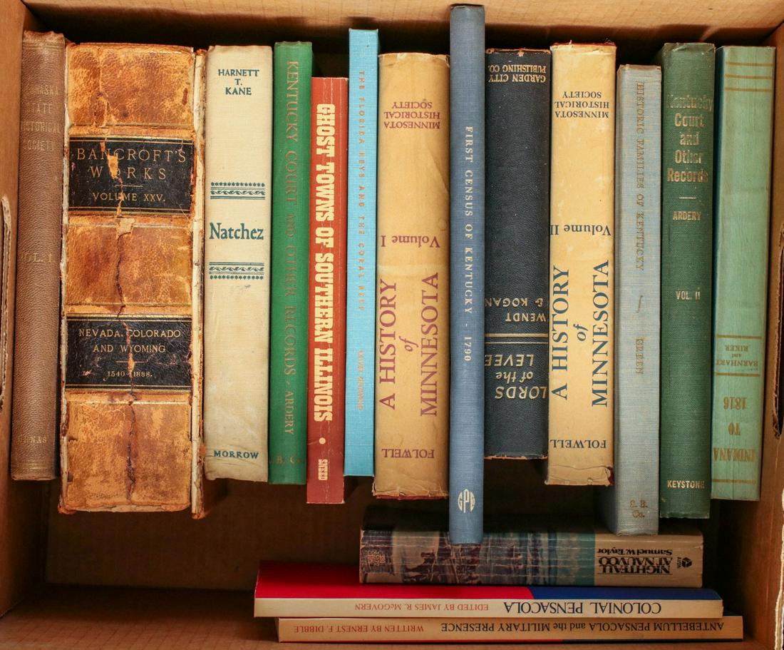 EGYPT, GREECE, U.S. STATES, HISTORY: Book titles as shown. WE STRONGLY SUGGEST LOCAL PICK-UP OR DELIVERY. Shipping will cost at least $180 per lot. We will not split lots or do any shipping acrobatics as we do on higher-valued lots. Each