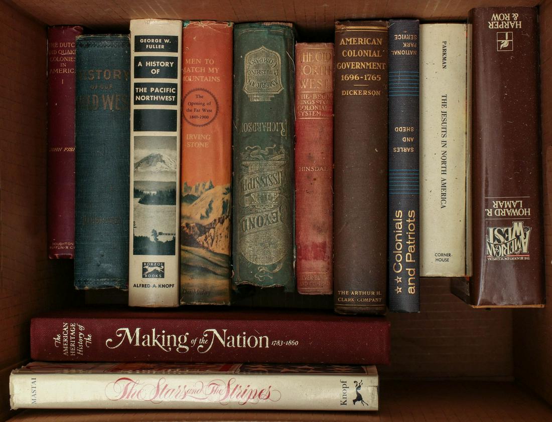 HISTORY OF CALIFORNIA, U.S. HISTORY: Book titles as shown. WE STRONGLY SUGGEST LOCAL PICK-UP OR DELIVERY. Shipping will cost at least $180 per lot. We will not split lots or do any shipping acrobatics as we do on higher-valued lots. Each