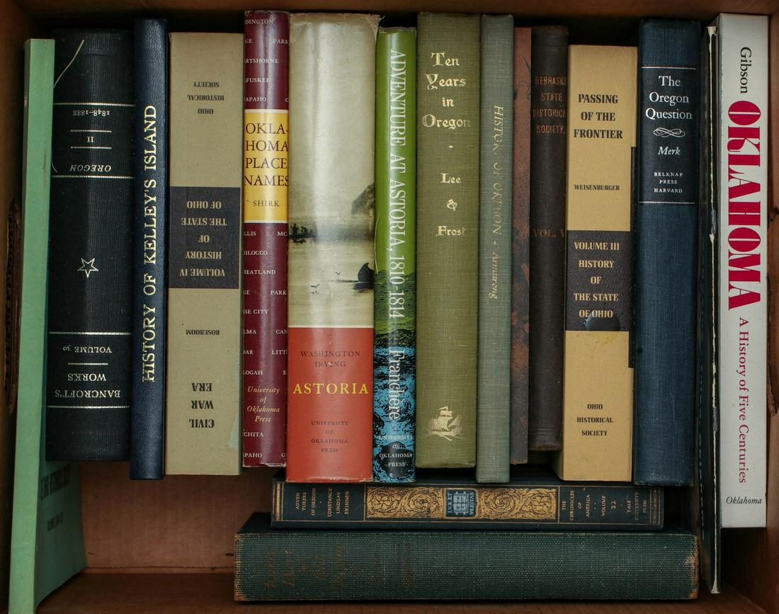 SIR WALTER SCOTT, OREGON, OKLAHOMA, HISTORY: Book titles as shown. WE STRONGLY SUGGEST LOCAL PICK-UP OR DELIVERY. Shipping will cost at least $180 per lot. We will not split lots or do any shipping acrobatics as we do on higher-valued lots. Each