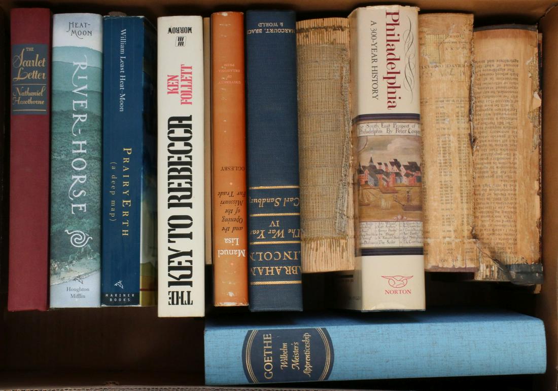 ABRAHAM LINCOLN, CLASSIC LITERATURE, STATE HISTORIES: Book titles as shown. WE STRONGLY SUGGEST LOCAL PICK-UP OR DELIVERY. Shipping will cost at least $180 per lot. We will not split lots or do any shipping acrobatics as we do on higher-valued lots. Each