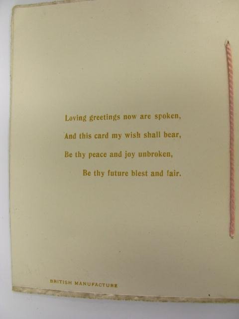 VINTAGE CELLULOID FRONT GREETING CARD BANJO - 3