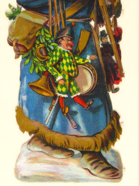 SANTA CLAUS LITHOGRAPH, DIE-CUT, EMBOSSED - 3