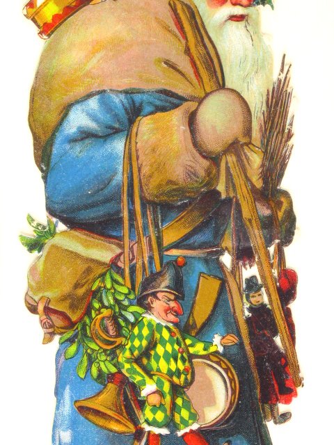 SANTA CLAUS LITHOGRAPH, DIE-CUT, EMBOSSED - 4