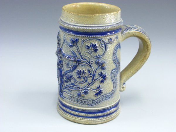 ST. LOUIS CHEROKEE BREWERY STONEWARE STEIN