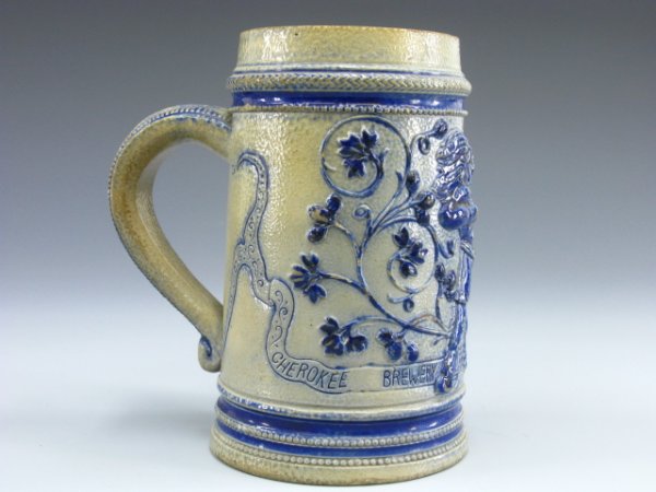 ST. LOUIS CHEROKEE BREWERY STONEWARE STEIN - 3