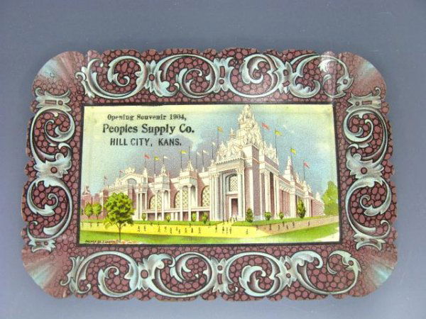 1904 WORLD'S FAIR GROUND PLAN: David Nicholson, St. Louis liquor merchant advertising in the margins, measures 20 x 14 inches