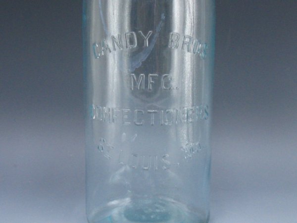 1218: CANDY BROS CONFECTIONER CANDY JAR,ST LOUIS