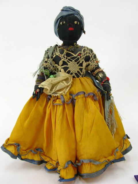 CLOTH DOLL BLACK LADY IN NATIVE DRESS - 2