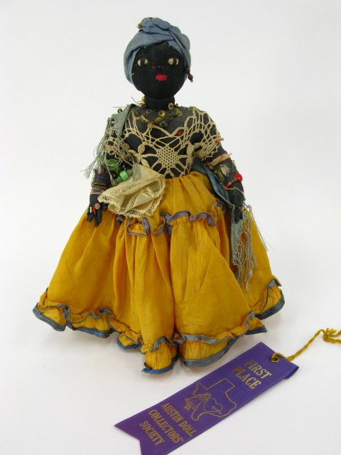 CLOTH DOLL BLACK LADY IN NATIVE DRESS - 4