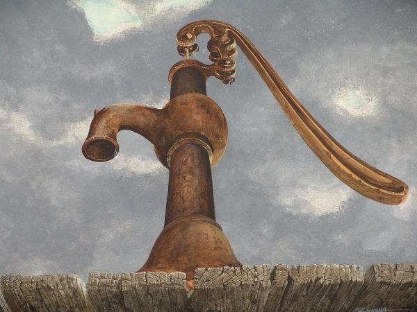 OIL ON PANEL SIGNED BURKHART