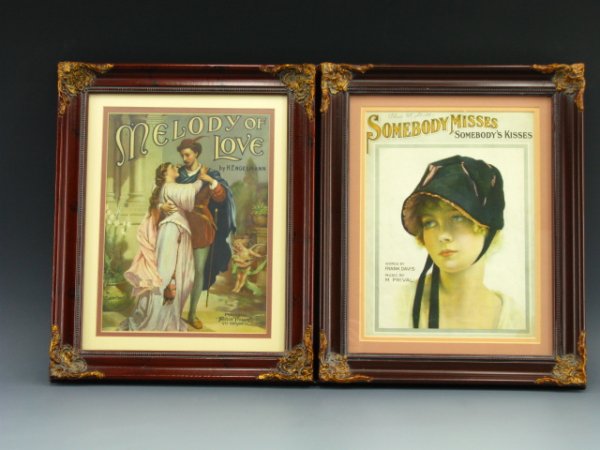 FIVE FRAMED SHEET MUSIC PIECES - 7