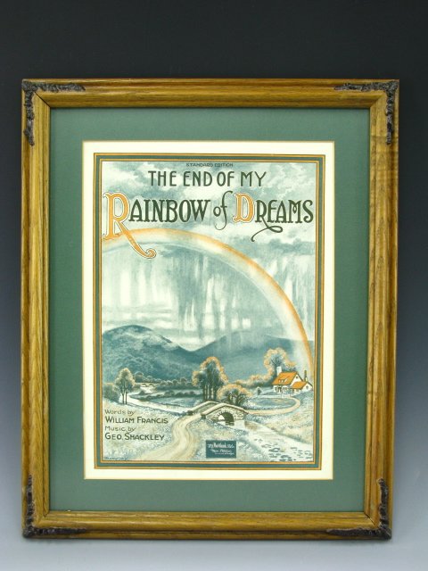FIVE FRAMED SHEET MUSIC PIECES - 9