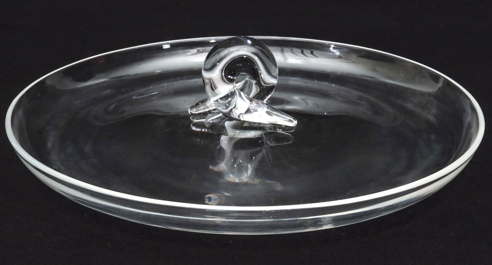 STEUBEN ART GLASS CANAPE PLATE (1 of 7)