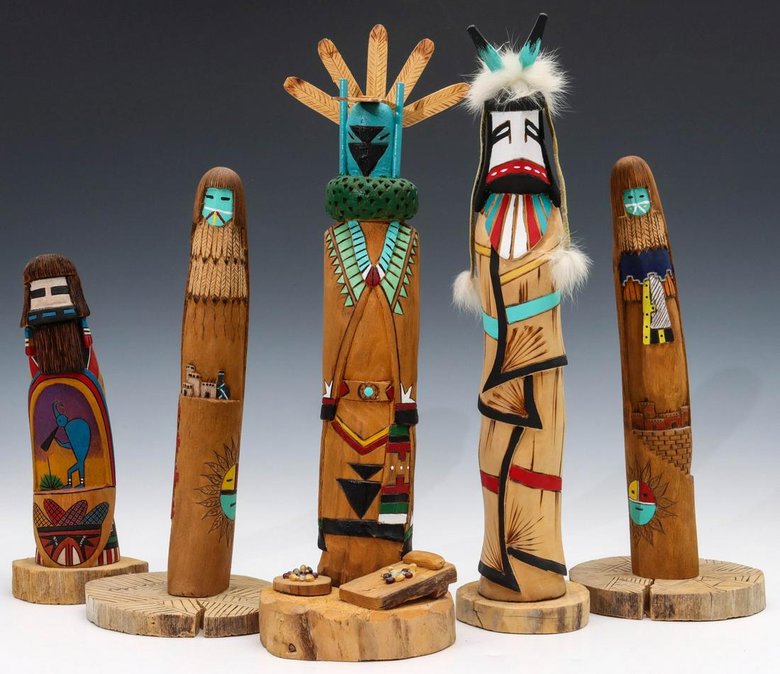 A COLLECTION OF LATE 20TH C. CARVED KACHINA FIGURES (1 of 11)