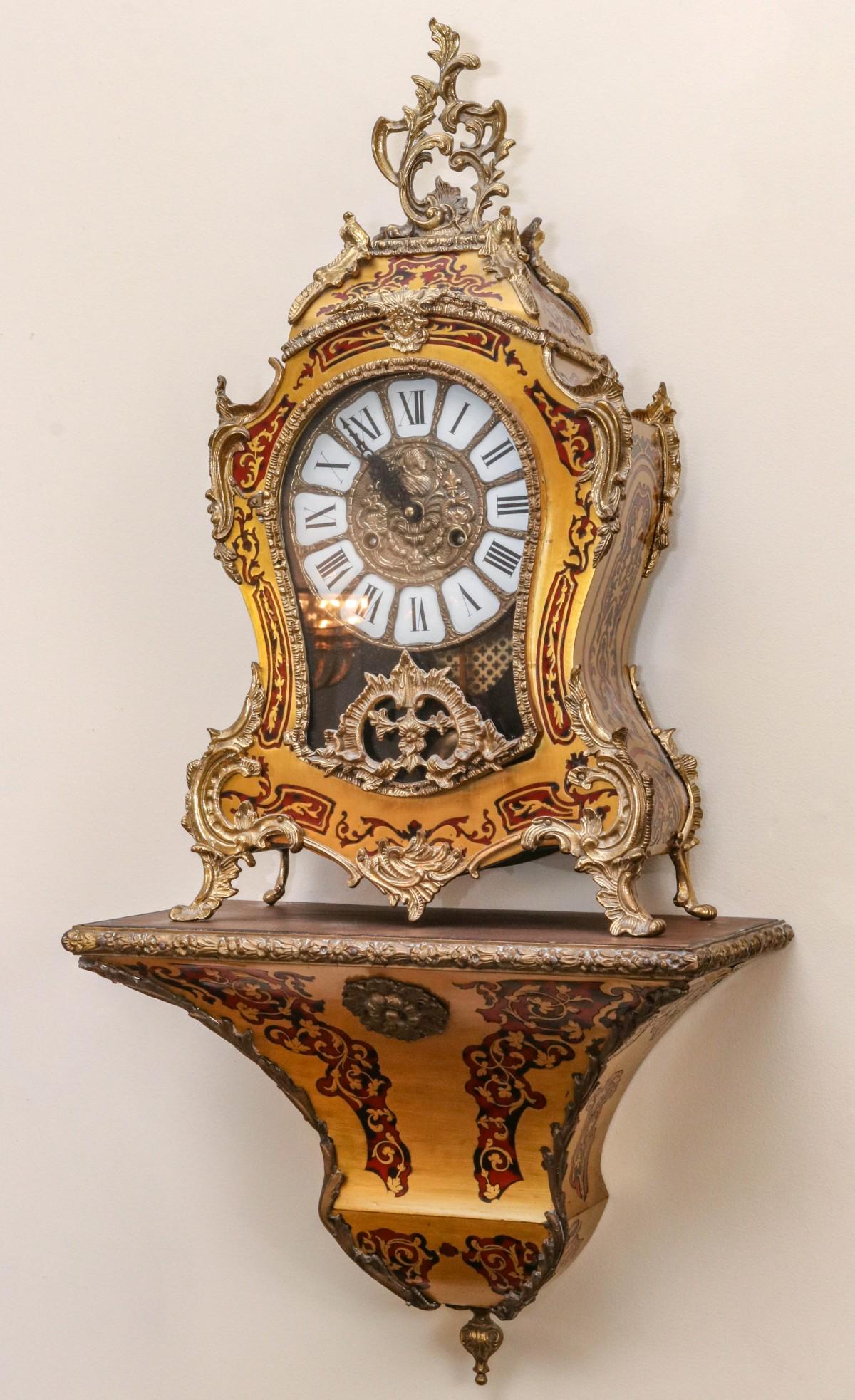 A 20TH C BOULLE STYLE CLOCK SIGNED FRANZE HERMLE & SONS (1 of 11)