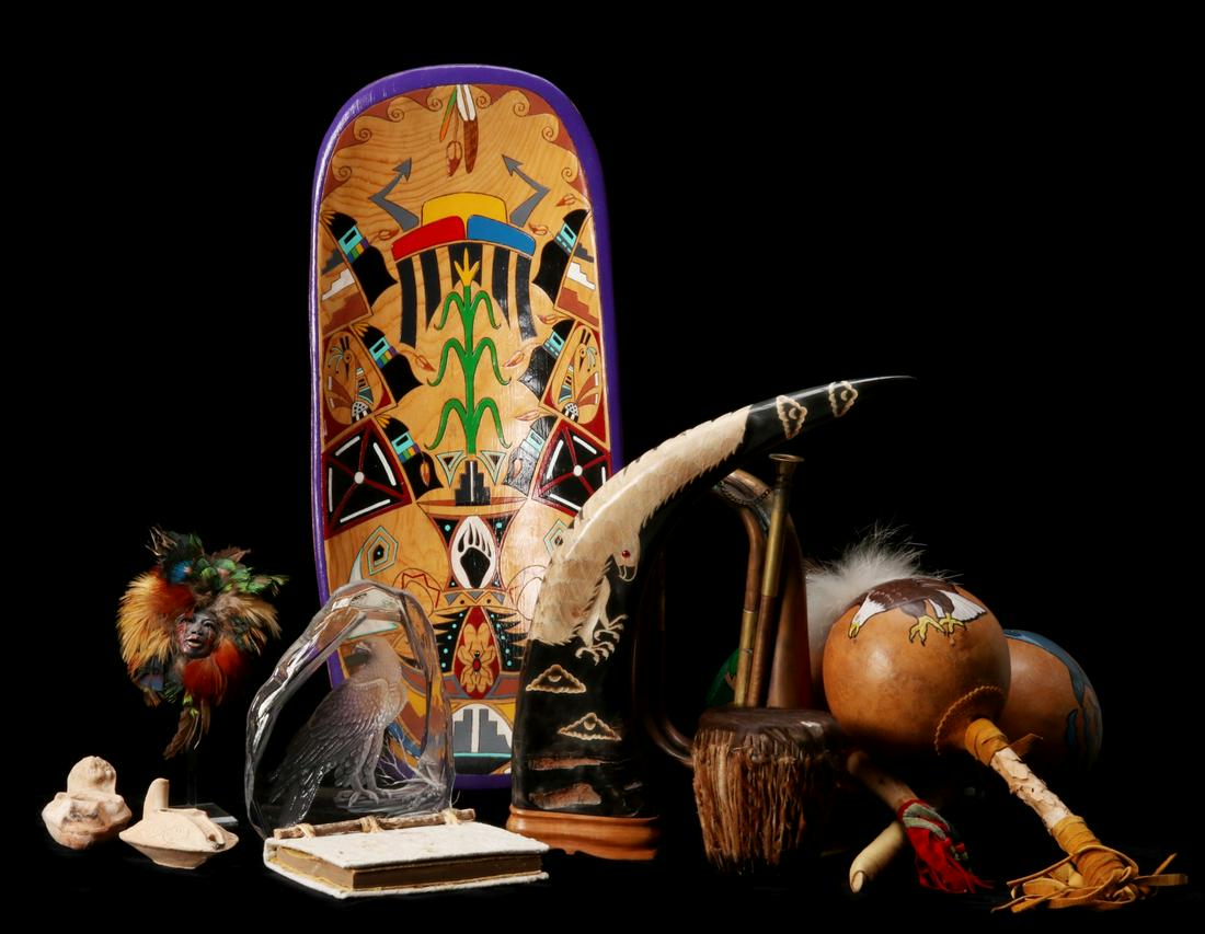 COLLECTION OF NATIVE AMERICAN & OTHER DECORATIVE ITEMS (1 of 15)