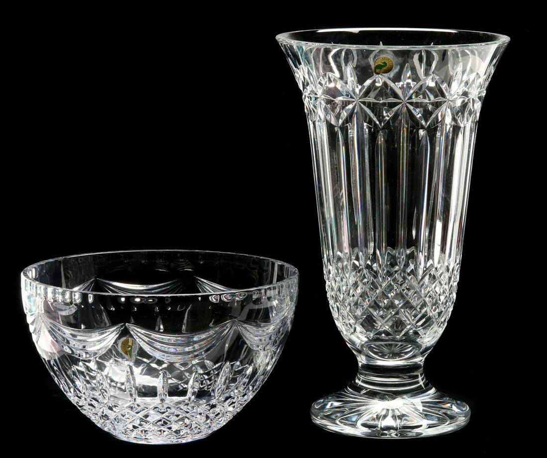 Waterford Crystal Prentiss Bowl And Balmoral Vase