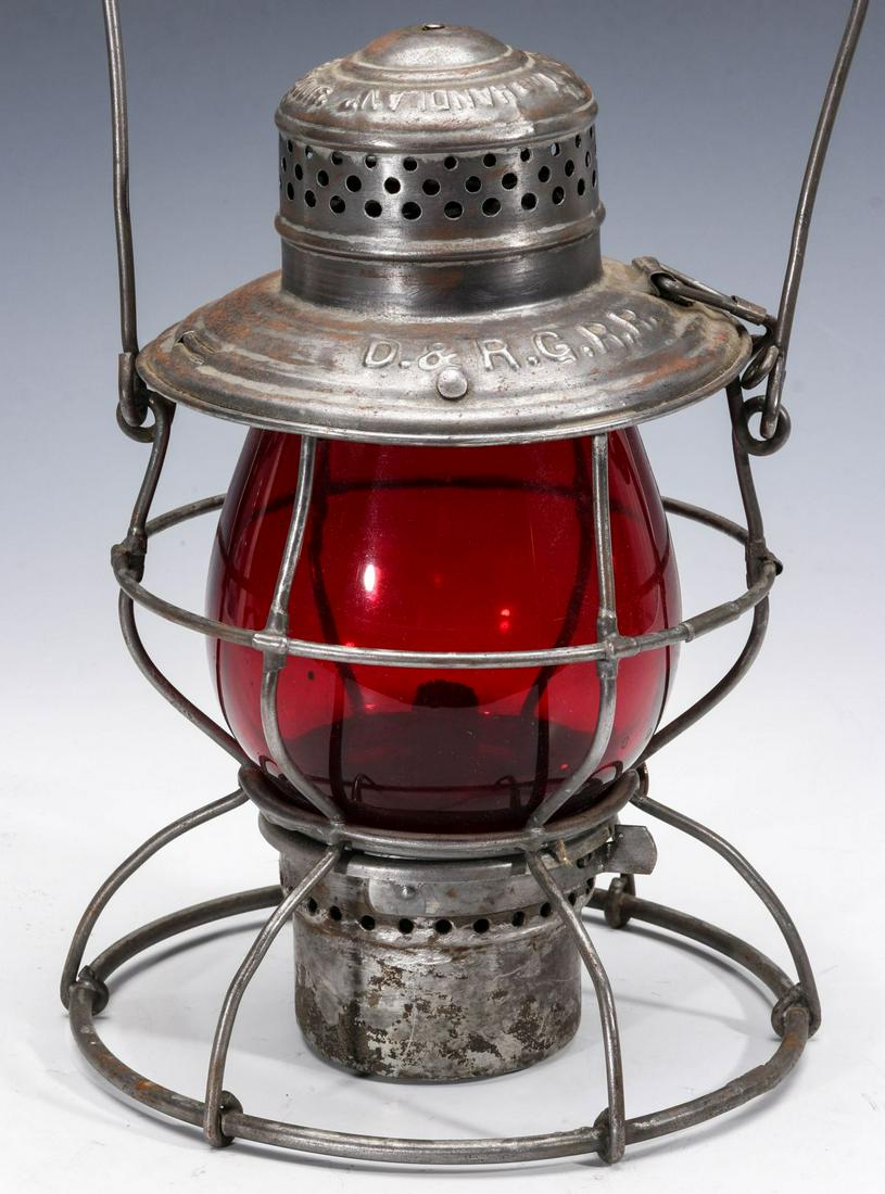DENVER & RIO GRANDE WESTERN R.R. RED GLOBE LANTERN (1 of 14)