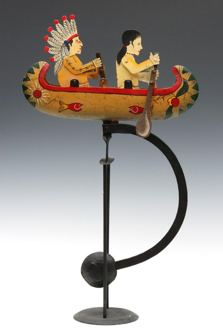 A FOLKY 20TH C NATIVE AMERICAN THEME KINETIC SCULPTURE (1 of 17)