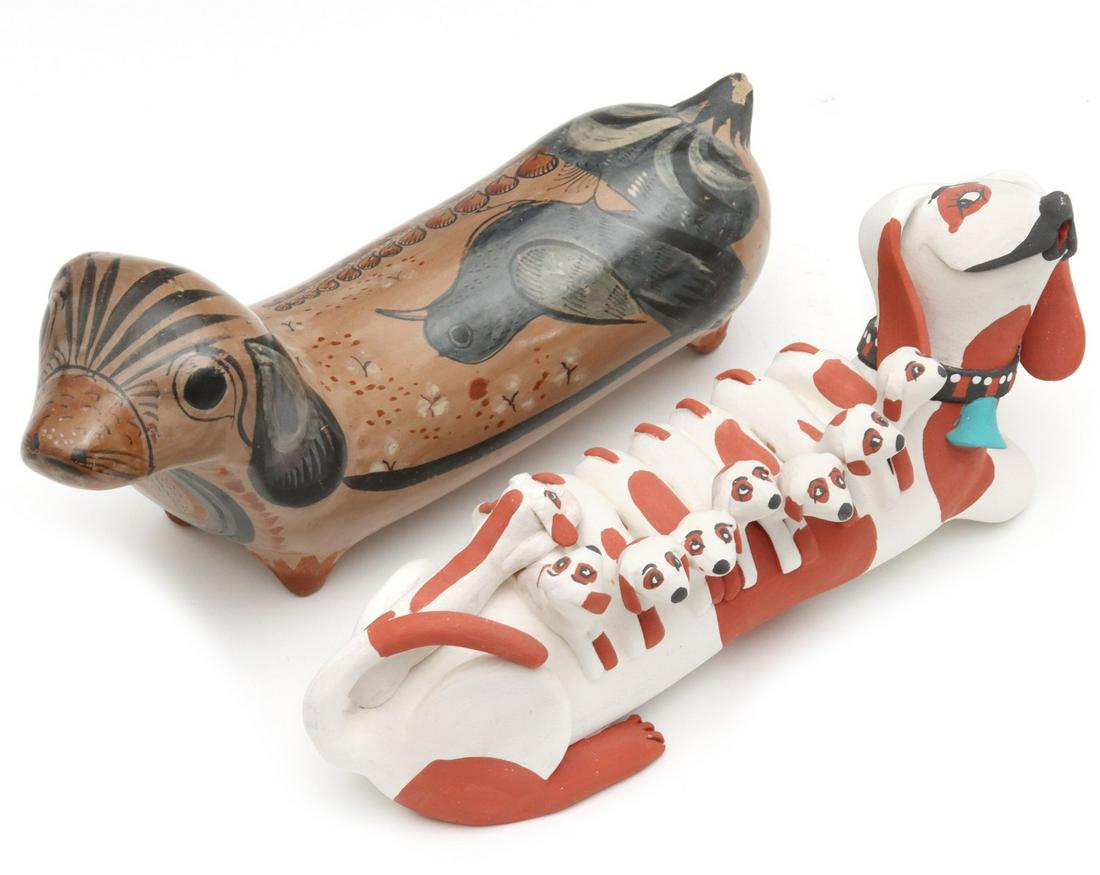 JEMEZ PUEBLO AND MEXICAN POTTERY DOG FIGURES (1 of 14)